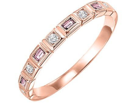 10Kt Rose Gold Diamond 1 10Ctw & Pink Tourmaline 1 7Ctw Ring Online