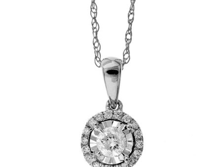 14Kt White Gold Diamond 1 6Ctw Pendant Sale