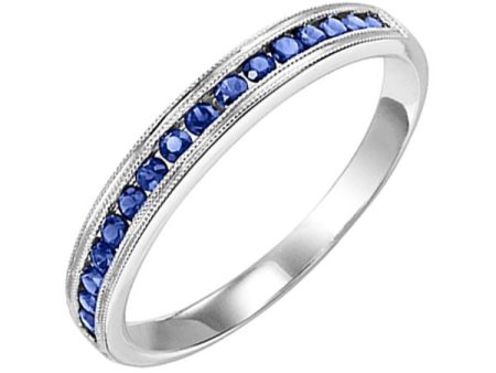 14Kt White Gold Sapphire 1 3Ctw Ring For Discount