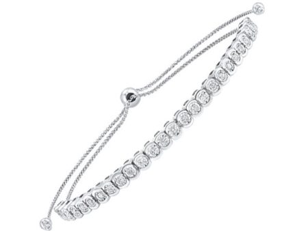 10Kt White Gold Diamond 1 2Ctw Bracelet For Sale