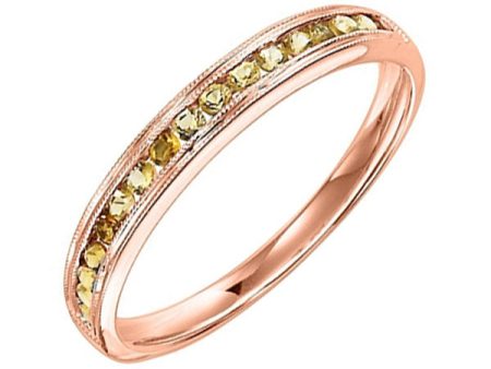 14Kt Rose Gold Citrine 1 3Ctw Ring Discount