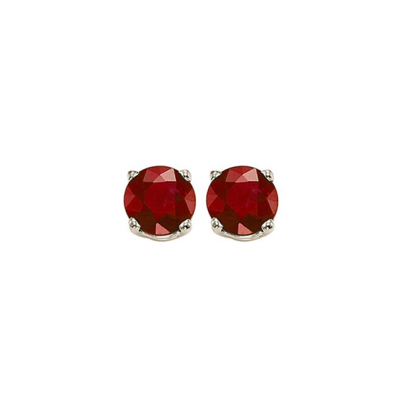 14Kt White Gold Ruby 1Ctw Earring Online now