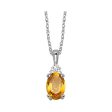 10Kt White Gold Diamond 1 50Ctw & Citrine 3 8Ctw Pendant Online Sale