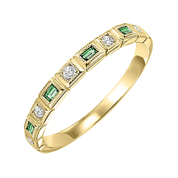 14Kt Yellow Gold Diamond 1 10Ctw & Emerald 1 8Ctw Ring For Cheap