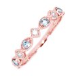 14Kt Rose Gold Diamond 1 20Ctw & Aquamarine 1 6Ctw Ring Supply