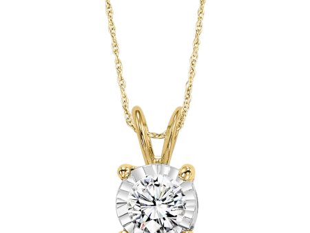 14Kt Yellow Gold Diamond 1 10Ctw Pendant Hot on Sale