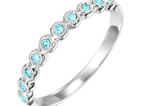 14Kt White Gold Aquamarine 1 5Ctw Ring For Cheap