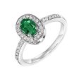 14Kt White Gold Diamond 1 5Ctw & Emerald 1 5Ctw Ring Fashion