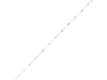 14Kt Rose Gold Diamond 1 4Ctw Bracelet on Sale