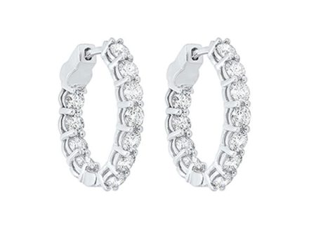 14Kt White Gold Diamond 4Ctw Earring Online Hot Sale