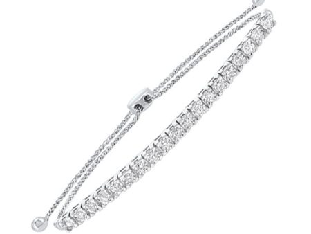 14Kt White Gold Diamond 1 2Ctw Bracelet Online