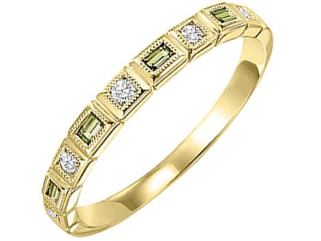 10Kt Yellow Gold Diamond 1 10Ctw & Peridot 1 7Ctw Ring Discount