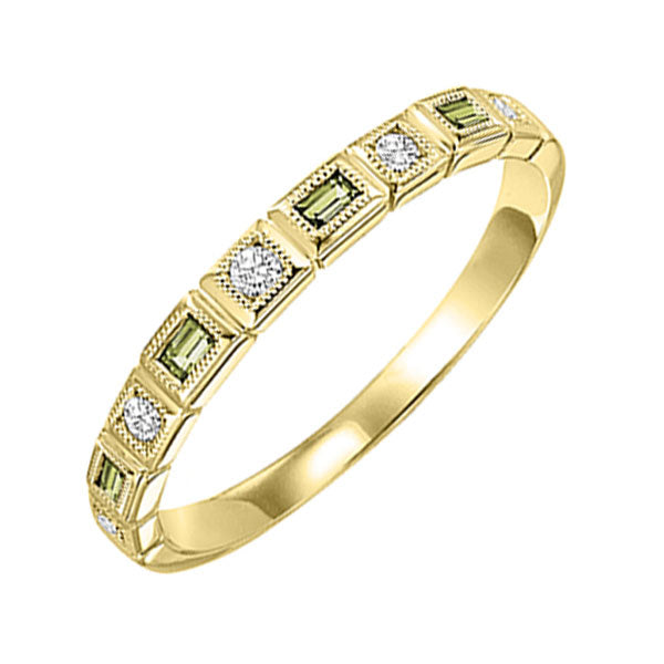 10Kt Yellow Gold Diamond 1 10Ctw & Peridot 1 7Ctw Ring Discount