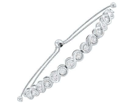 10Kt White Gold Diamond 1 2Ctw Bracelet For Cheap