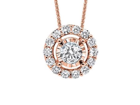 14Kt Rose Gold Diamond 1 4Ctw Pendant Online