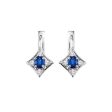 14Kt White Gold Diamond 1 20Ctw & Sapphire 1 3Ctw Earring Hot on Sale