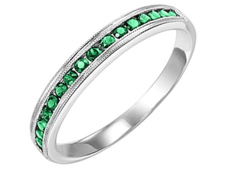 14Kt White Gold Emerald 1 3Ctw Ring Online now