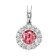 14Kt White Gold Diamond 1 4Ctw & Ruby 5 8Ctw Pendant Discount