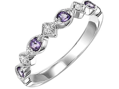 14Kt White Gold Amethyst 1 5Ctw Ring Discount