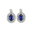 14Kt White Gold Diamond 1 5Ctw & Sapphire 1 1 8Ctw Earring Fashion