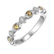 14Kt White Gold Diamond 1 20Ctw & Citrine 1 6Ctw Ring For Sale