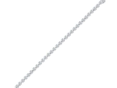 14Kt White Gold Diamond 10Ctw Bracelet For Sale