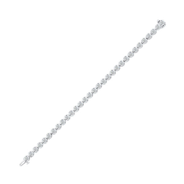 14Kt White Gold Diamond 10Ctw Bracelet For Sale