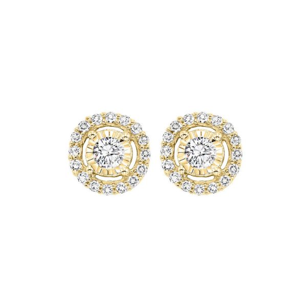 14Kt Yellow Gold Diamond 1Ctw Earring on Sale