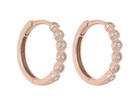 14Kt Rose Gold Diamond 1 8Ctw Earring For Cheap