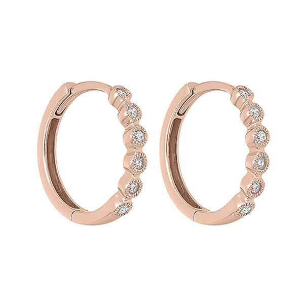 14Kt Rose Gold Diamond 1 8Ctw Earring For Cheap