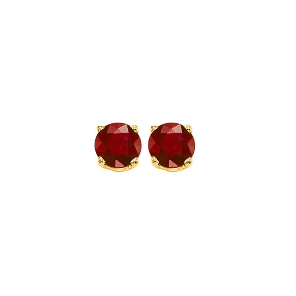 14Kt Yellow Gold & Ruby 1 2Ctw Earring Fashion