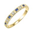 14Kt Yellow Gold Diamond 1 12Ctw & Sapphire 1 8Ctw Ring Online Hot Sale