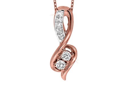 14Kt White Rose Gold Diamond 1 2Ctw Pendant Cheap