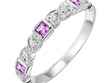 10Kt White Gold Diamond 1 10Ctw & Pink Sapphire 1 6Ctw Ring Online Sale