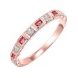 10Kt Rose Gold Diamond 1 10Ctw & Ruby 1 8Ctw Ring Sale