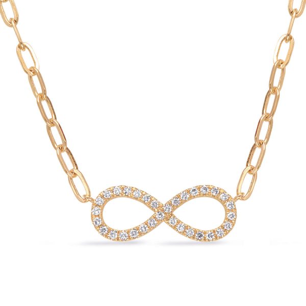 Yellow Gold Diamond Necklace Online Sale