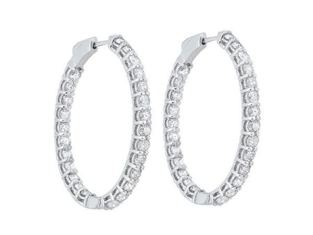 14Kt White Gold Diamond 5Ctw Earring For Sale