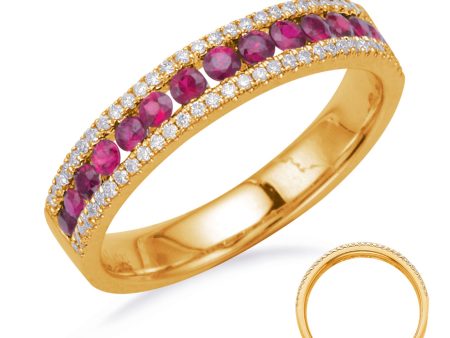 Yellow Gold Ruby & Diamond Ring Online