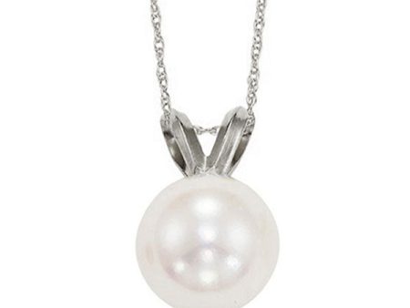 14Kt White Gold Pearl Pendant on Sale