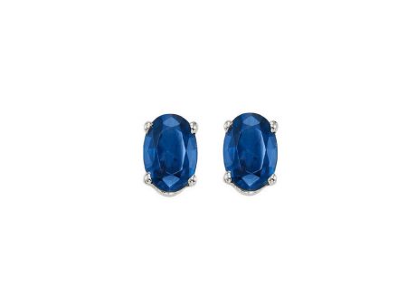 14Kt White Gold & Sapphire 1 2Ctw Earring Hot on Sale