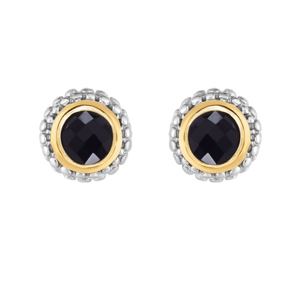 Sterling Silver & 18K Gold Popcorn Birthstone Stud Earrings Online