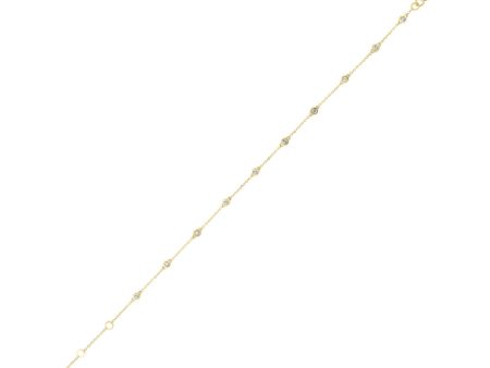 14Kt Yellow Gold Diamond 1 4Ctw Bracelet Hot on Sale