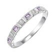 14Kt White Gold Diamond 1 10Ctw & Syn Alexandrite 1 8Ctw Ring For Cheap