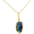 14K Yellow Gold Australian Boulder Opal Pendant Sale