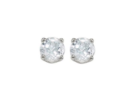 14Kt White Gold White Topaz 1Ctw Earring Online Hot Sale