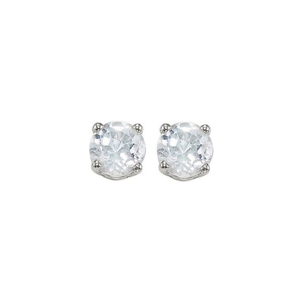 14Kt White Gold White Topaz 1Ctw Earring Online Hot Sale