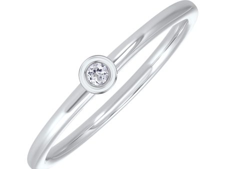 14Kt White Gold White Topaz 1 20Ctw Ring Online now