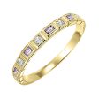 10Kt Yellow Gold Diamond 1 12Ctw & Syn Alexandrite 1 8Ctw Ring Fashion