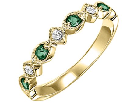 10Kt Yellow Gold Diamond 1 20Ctw & Emerald 1 6Ctw Ring Supply