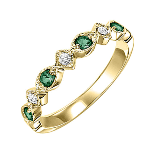 10Kt Yellow Gold Diamond 1 20Ctw & Emerald 1 6Ctw Ring Supply